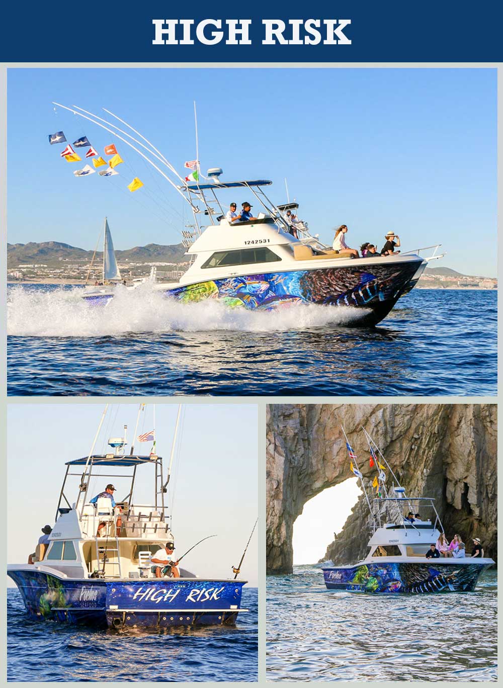 Cabo charter fishing boat, High Risk, Pochos